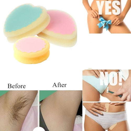1pc Magic Painless Hair Removal Depilation Sponge Pad Remove Hair Remover beauty tool for summer