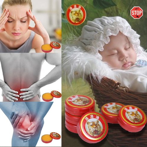 2/4/6/8pcs Massage Red Muscle Rub Aches Cool Cream Chinese Tiger Balm Essential Oil for Adults Pain Relief Ointment