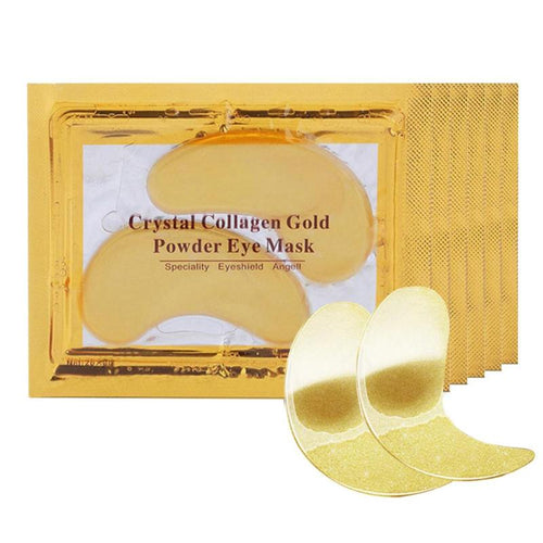 2018 New Arrival 2pcs Gold Crystal Collagen Eye Mask Eye Patches Dark Circles Removal Eye Patches for Face Care