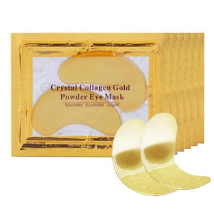 2018 New Arrival 2pcs Gold Crystal Collagen Eye Mask Eye Patches Dark Circles Removal Eye Patches for Face Care